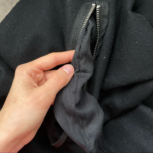 ALL SAINTS | Black Rio Wool Blend Zipper Parka Coat - Picture 13 of 13